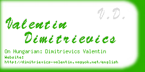 valentin dimitrievics business card